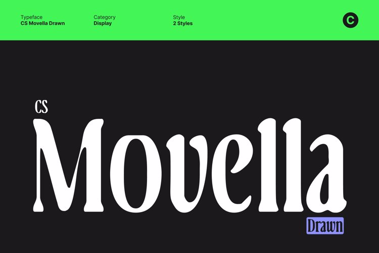Preview of CS Movella Drawn Font