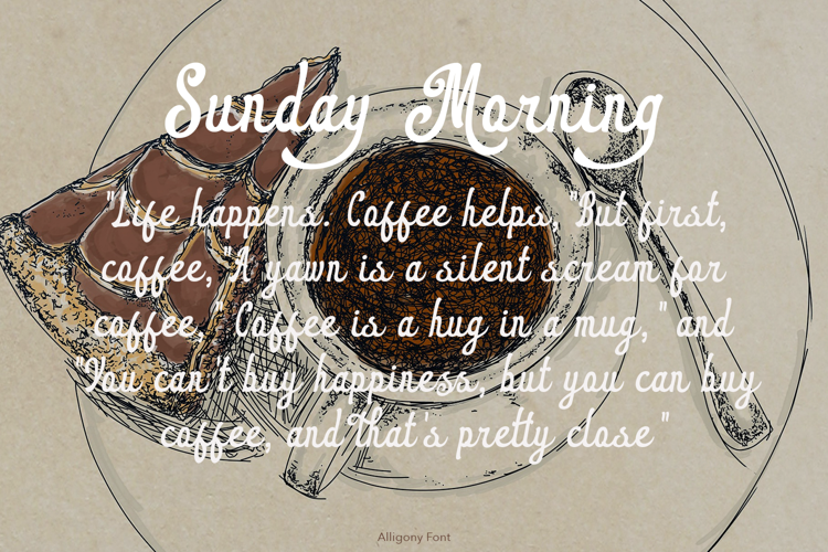 Preview of Alligony Font