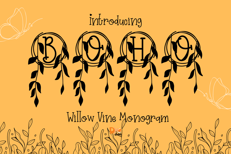 Preview of Willow Vine Monogram Font