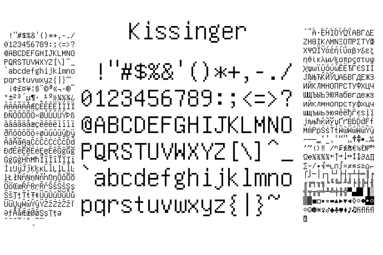 Kissinger 13.06 Font