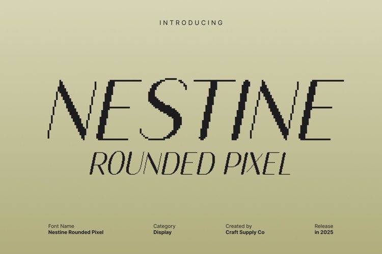 Preview of Nestine Rounded Pixel Font