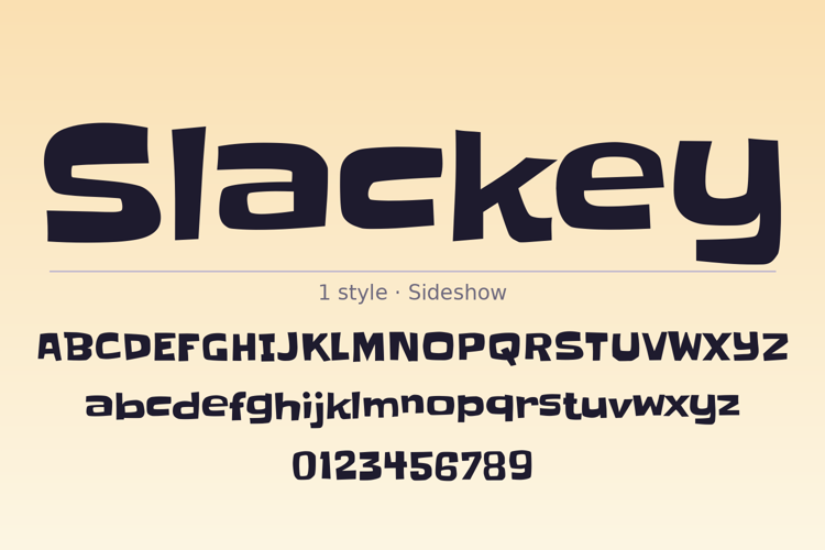 Preview of Slackey Font