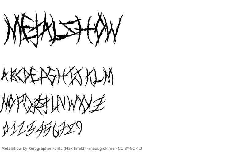 Preview of MetalShow Font