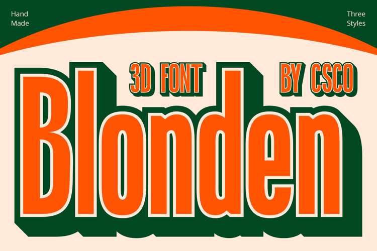 Blonden 3D Font