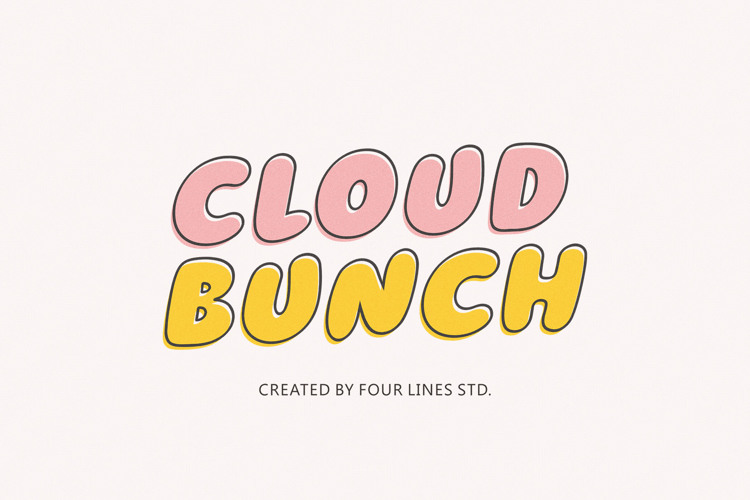 Preview of Cloud Bunch Font