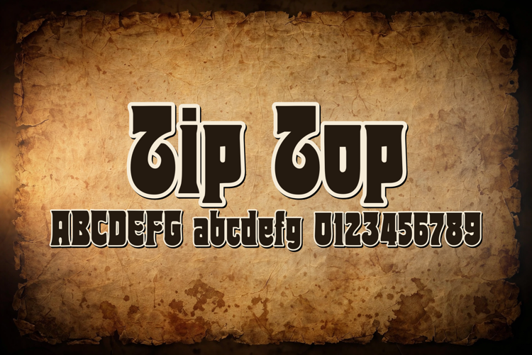 Preview of Tip Top Font