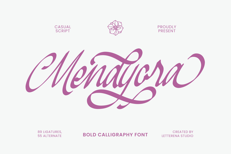 Preview of Mendyora VERSION Font