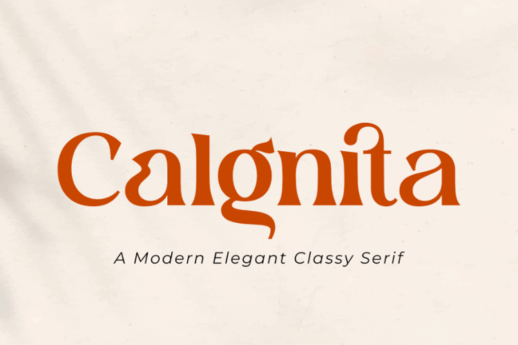 Preview of Calgnita Font