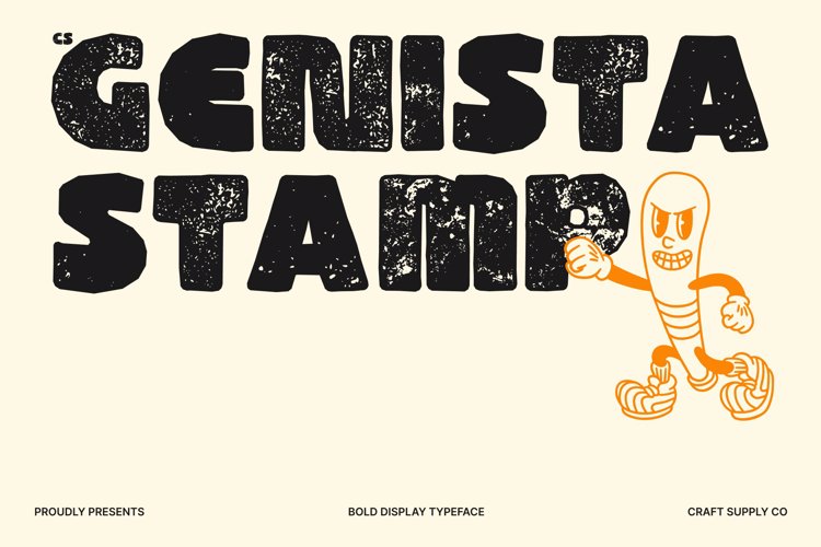 Preview of CS Genista Stamp Font