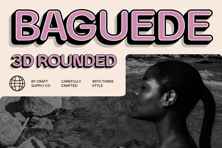 Baguede Rounded 3D Font