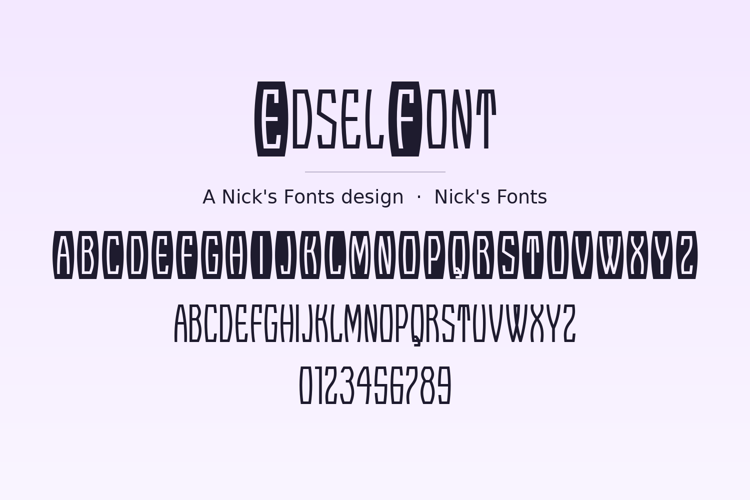 Preview of EdselFont Font
