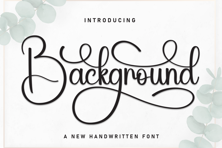 Preview of Background Font
