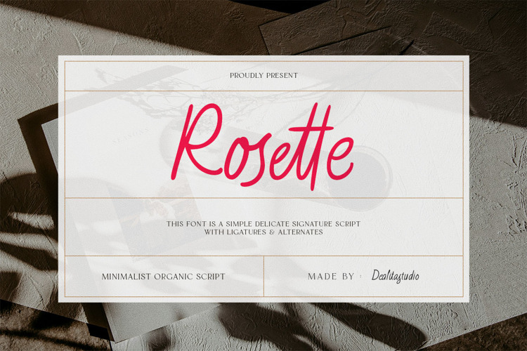 Preview of Rosette Font