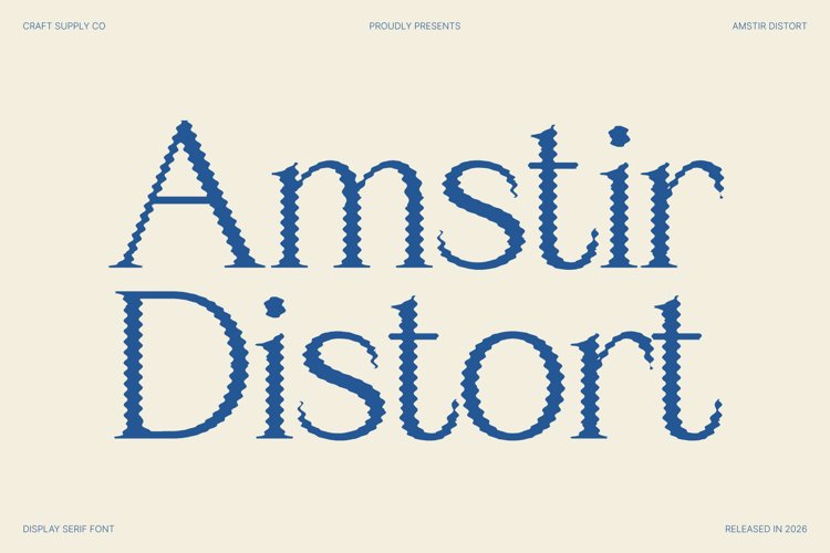 Preview of Amstir Distort Font
