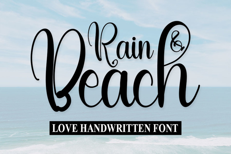 Rain And Beach Font