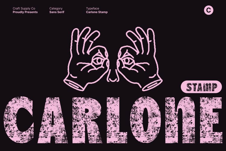 Preview of Carlone Stamp Font