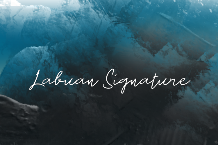 L Labuan Signature Font