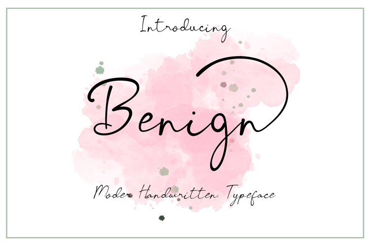 Preview of Benign Font
