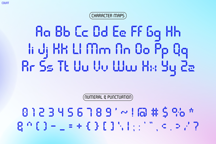 Preview of COUNT Font
