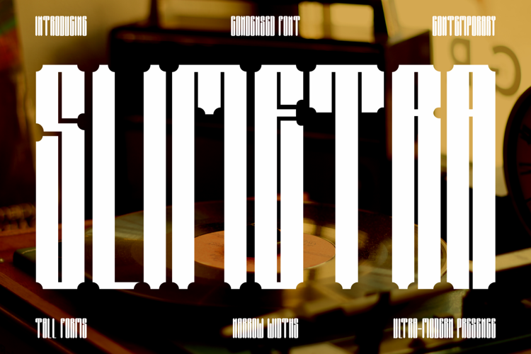 Preview of Slimetra Font