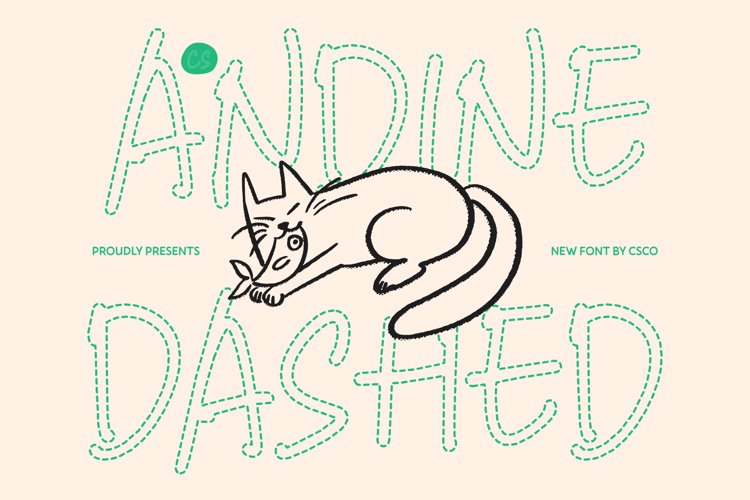 Preview of CS Andine Dashed Font