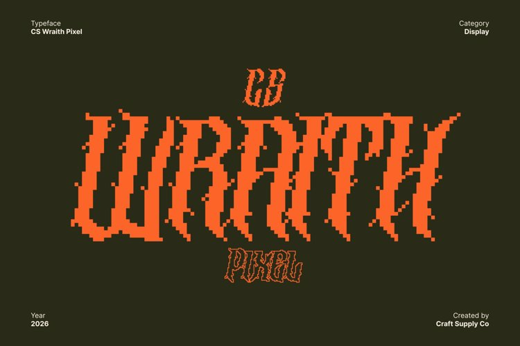 Preview of CS Wraith Pixel Font