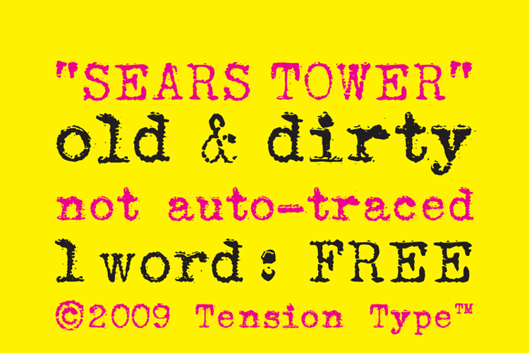 Sears Tower Font