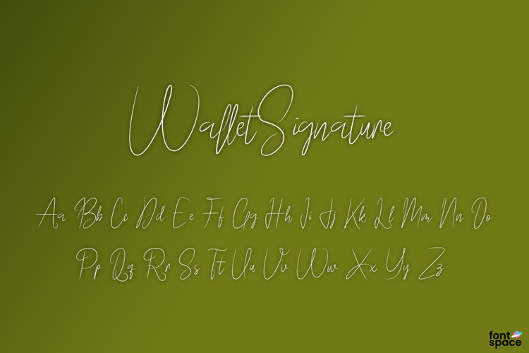 Wallet Signature Font