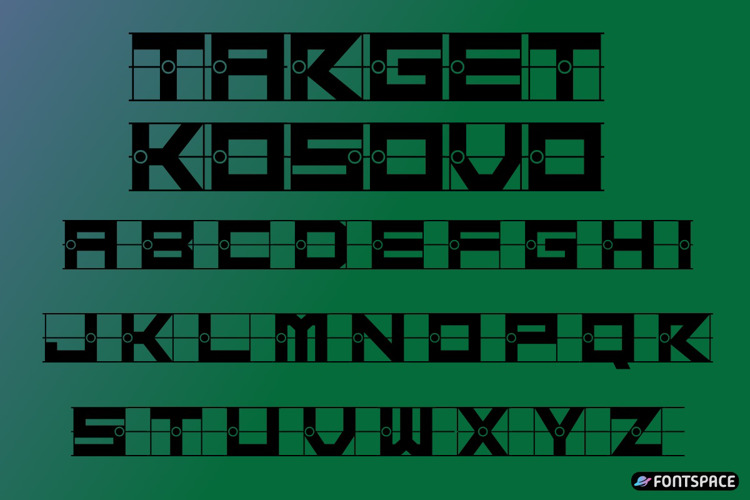 Preview of Target Kosovo Font