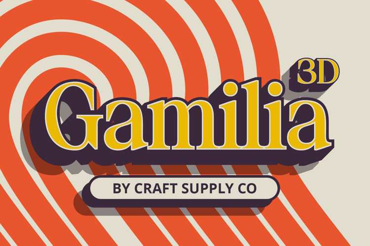 Gamilia 3D Font