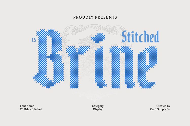 Preview of CS Brine Stitched Font