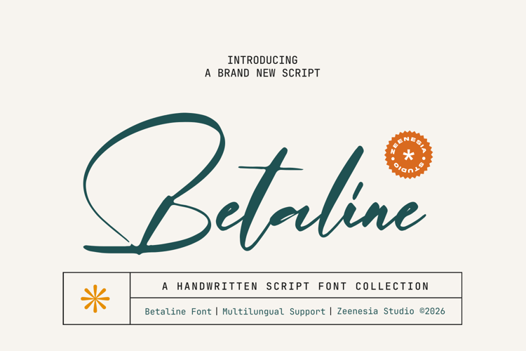 Preview of Betaline Font