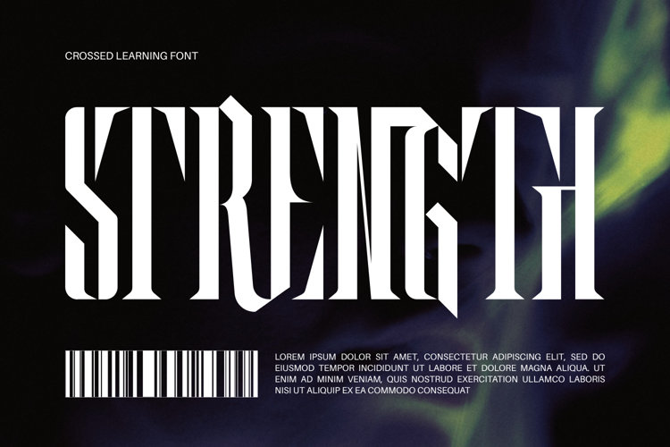 Preview of Crossed Learning Font