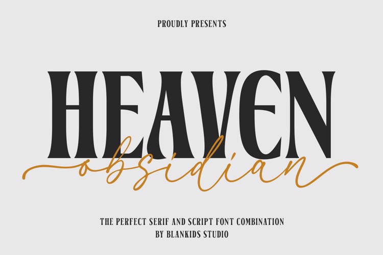 Preview of Heaven Obsidian Serif Font