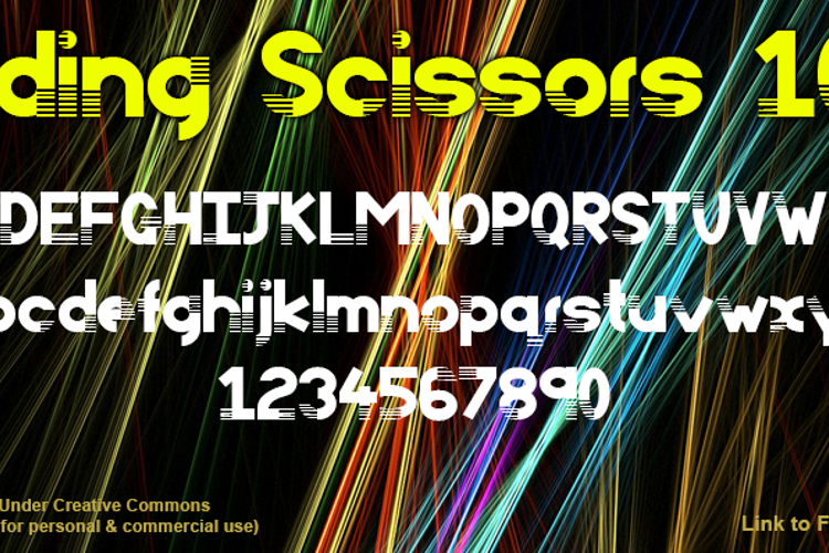 Sliding Scissors 101 Font