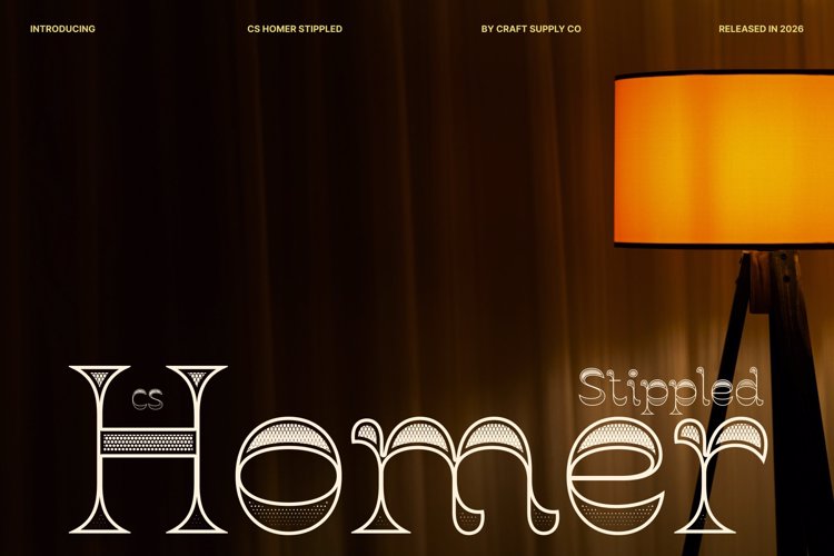 Preview of CS Homer Stippled Font