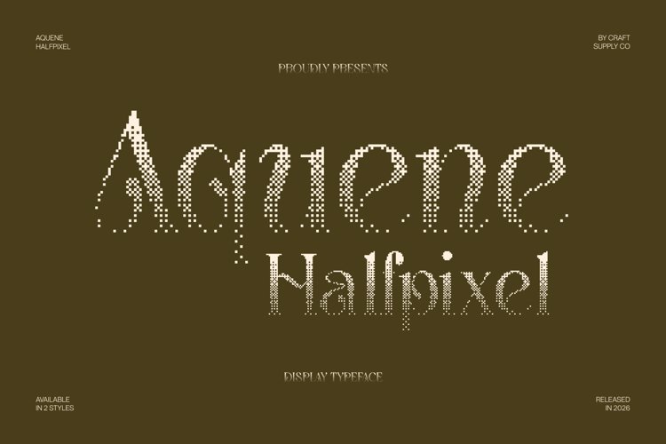 Preview of Aquene Halfpixel Font