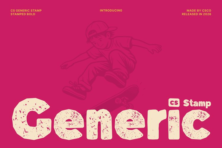 Preview of CS Generic Stamp Font