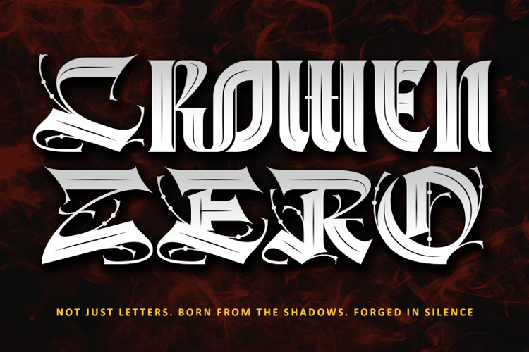 Preview of Crowen Zero Font