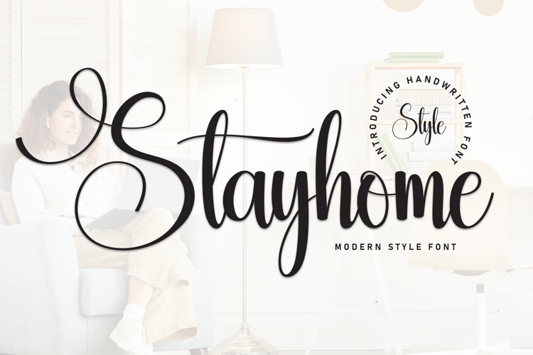 Preview of Stayhome Font