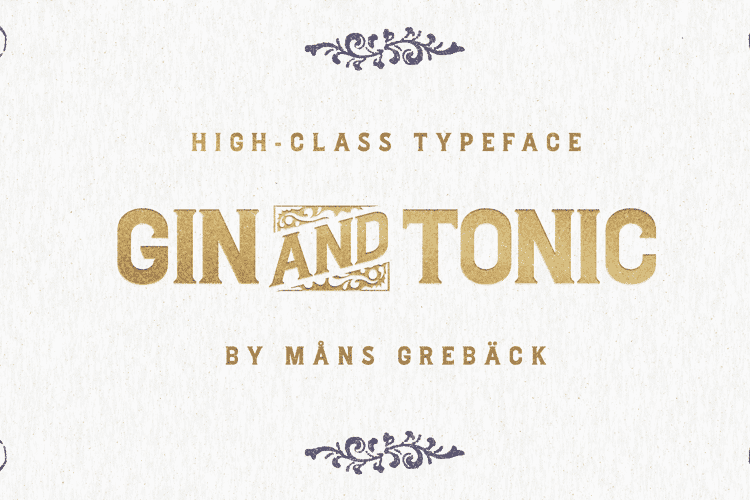 Gin And Tonic Font
