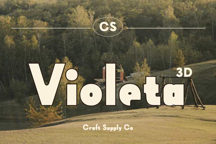 CS Violeta 3D Font