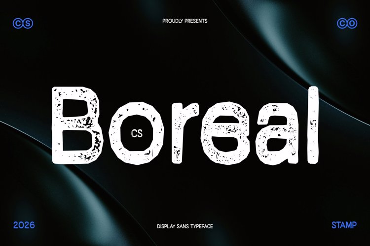 Preview of CS Boreal Stamp Font