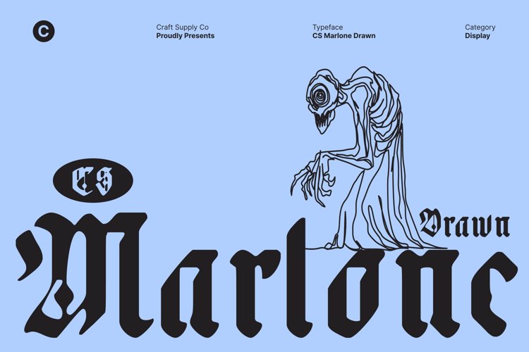 Preview of CS Marlone Drawn Font