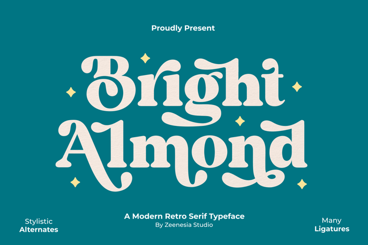 Bright Almond Only Font
