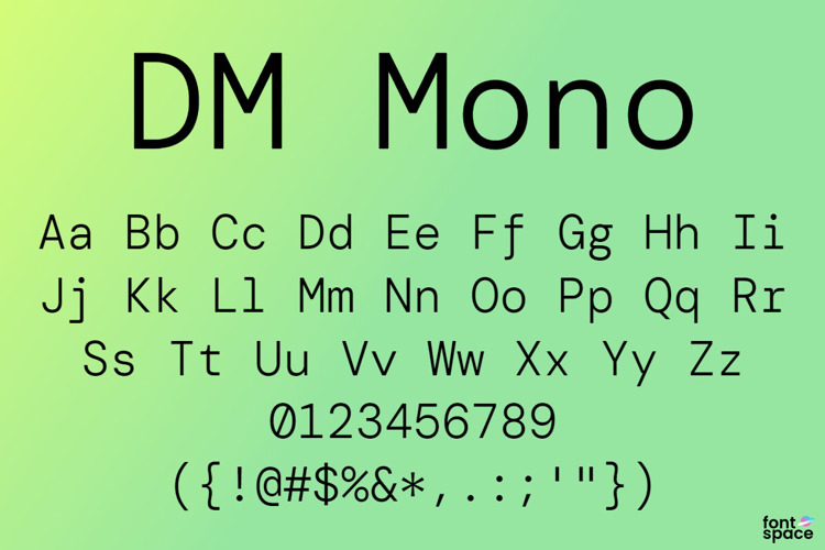 DM Mono Font