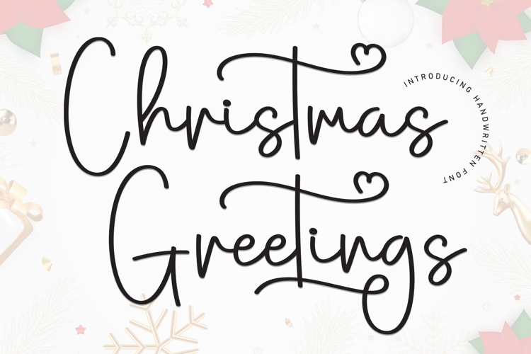 Preview of Christmas Greetings Font