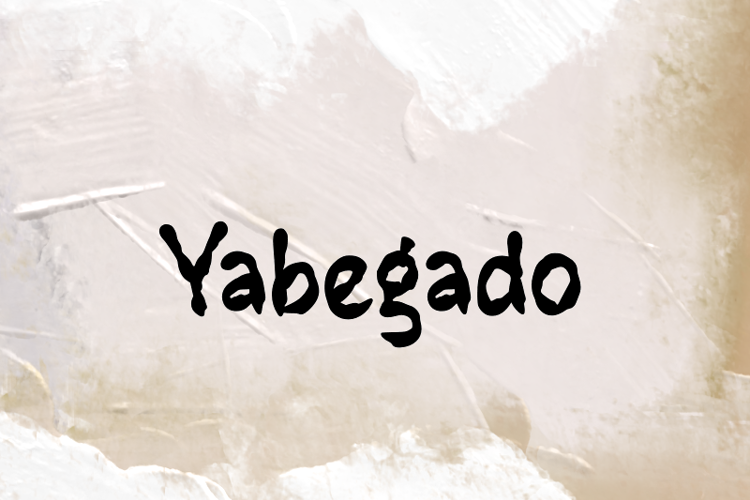 Preview of y  Yabegado Font