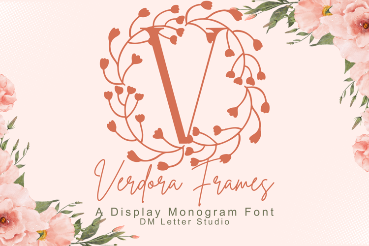 Preview of Verdora Frames Monogram Font