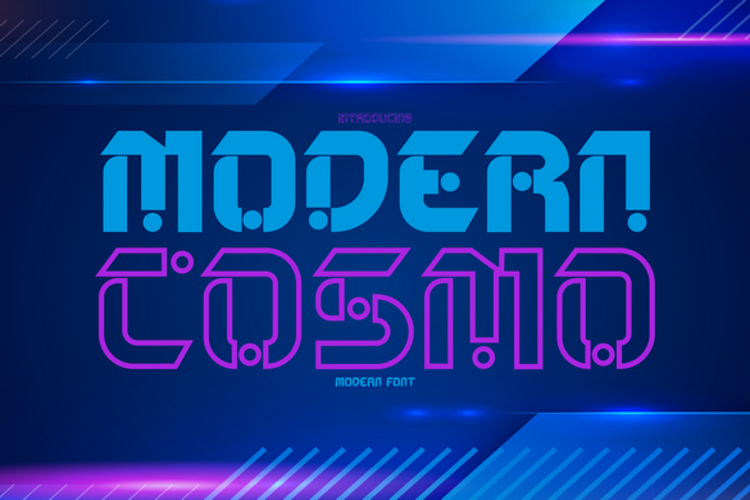 Preview of Modern Cosmo Font